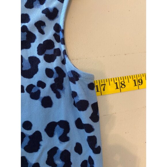 Chicos Sleeveless Dress Blue Animal Print Floral Hem Small - Picture 7 of 10